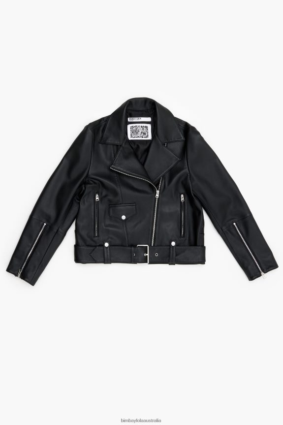 Clothing 4062VZ474 Black Bimba Y Lola Leather Biker Jacket