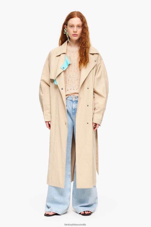 Clothing 4062VZ480 Camel Bimba Y Lola A-Line Trench