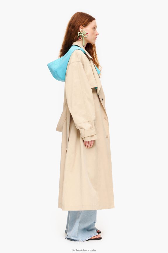 Clothing 4062VZ480 Camel Bimba Y Lola A-Line Trench