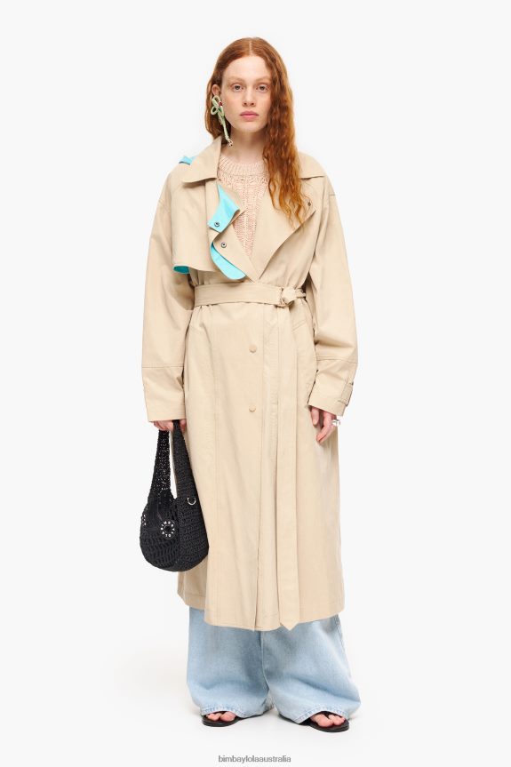 Clothing 4062VZ480 Camel Bimba Y Lola A-Line Trench