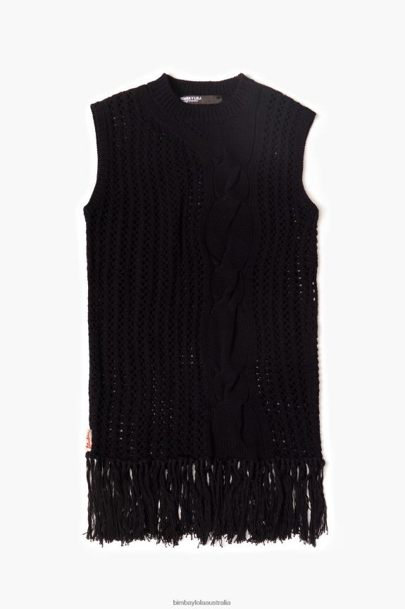 Clothing 4062VZ352 Black Bimba Y Lola Knit Vest