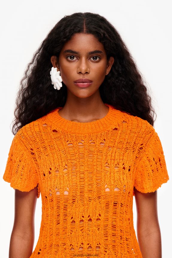 Clothing 4062VZ356 Orange Bimba Y Lola Openwork Sweater