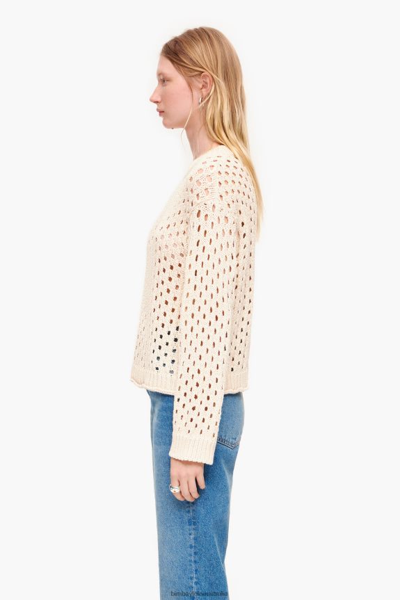 Clothing 4062VZ364 Ecru Bimba Y Lola Open-Knit Sweater