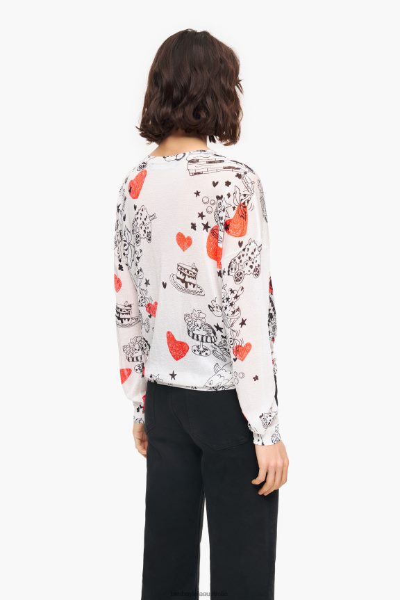 Clothing 4062VZ373 Nickname Bimba Y Lola Heart Print Sweater