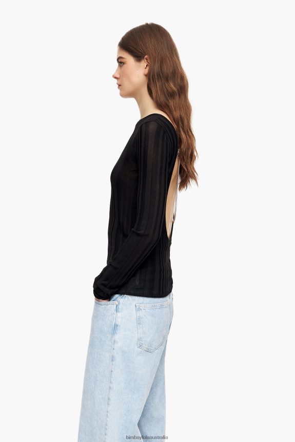 Clothing 4062VZ384 Black Bimba Y Lola Fitted Sweater