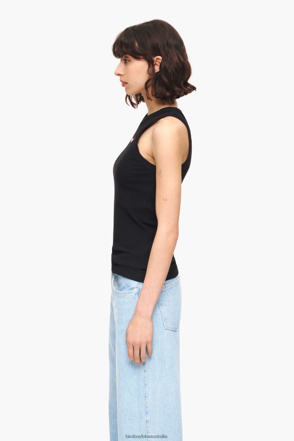 Clothing 4062VZ245 Black Bimba Y Lola Fitted Chili Top