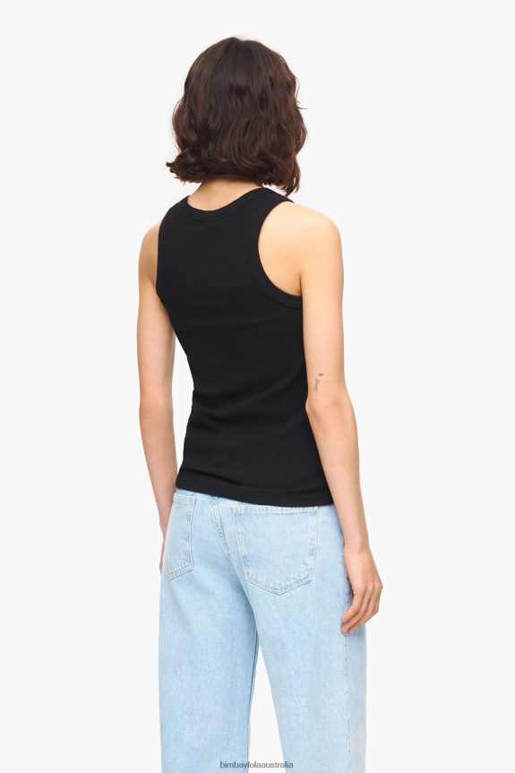 Clothing 4062VZ245 Black Bimba Y Lola Fitted Chili Top