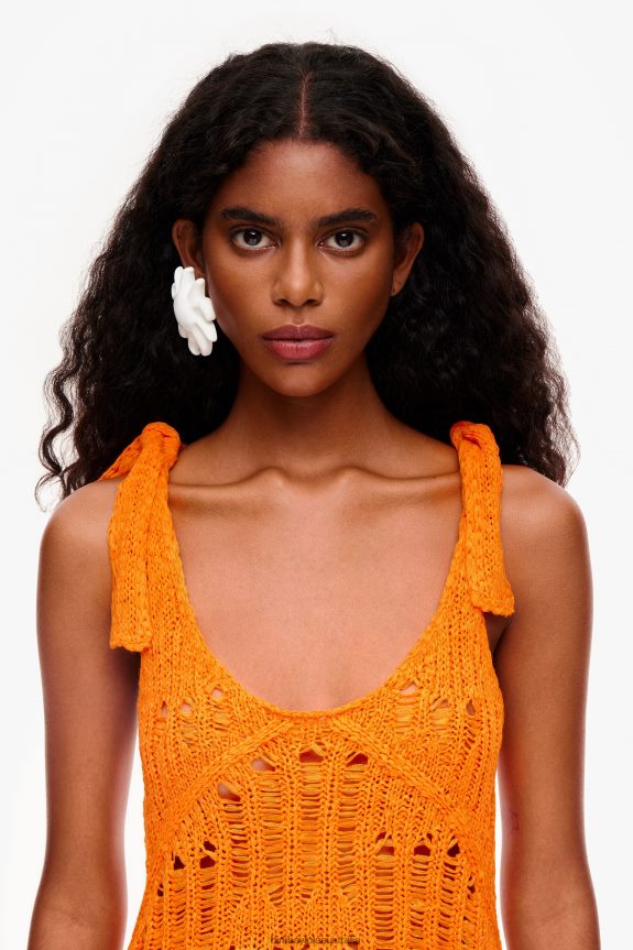 Clothing 4062VZ263 Orange Bimba Y Lola Crochet Top