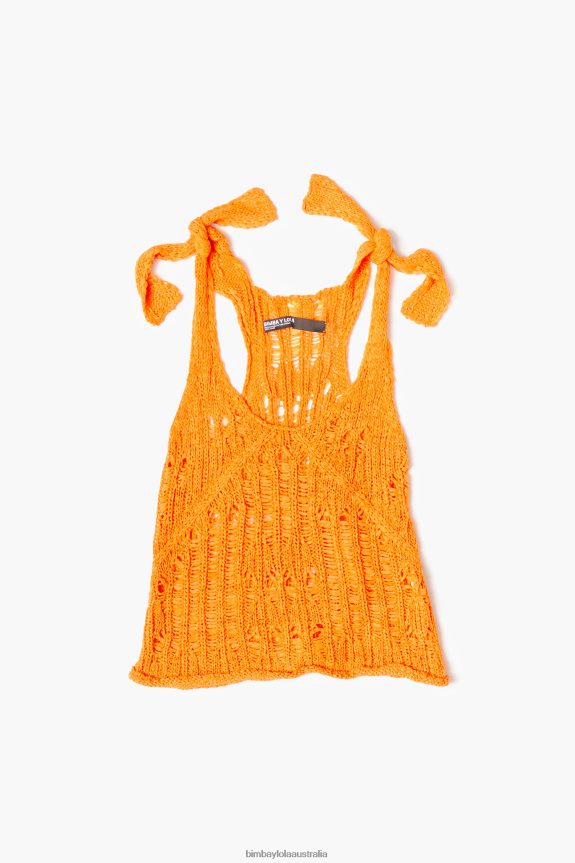 Clothing 4062VZ263 Orange Bimba Y Lola Crochet Top