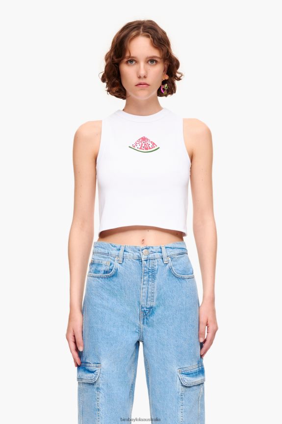 Clothing 4062VZ273 White Bimba Y Lola Watermelon Logo Top