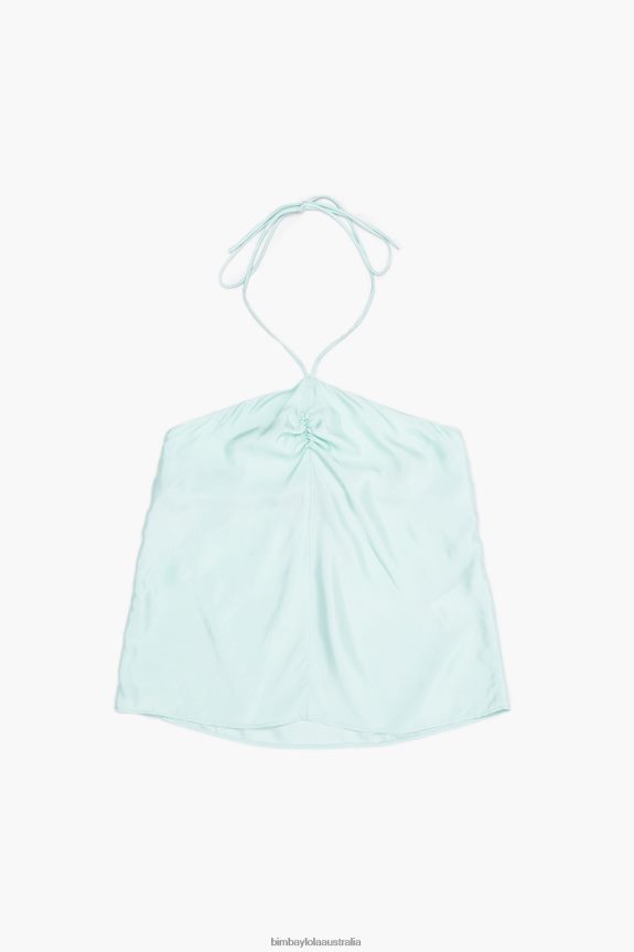 Clothing 4062VZ331 Mint Green Bimba Y Lola Ruched Top