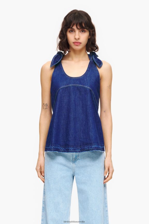 Clothing 4062VZ346 Blue Bimba Y Lola Dark Denim Top