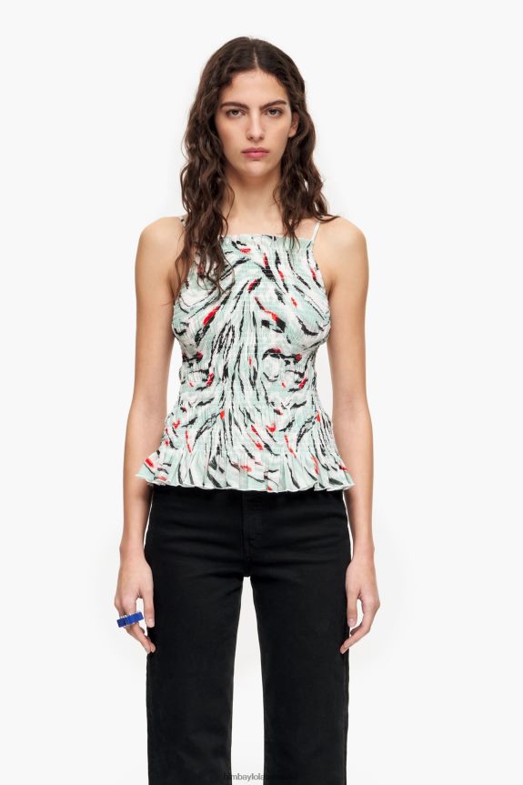 Clothing 4062VZ350 Mint Bimba Y Lola Butterfly Wing Print Top