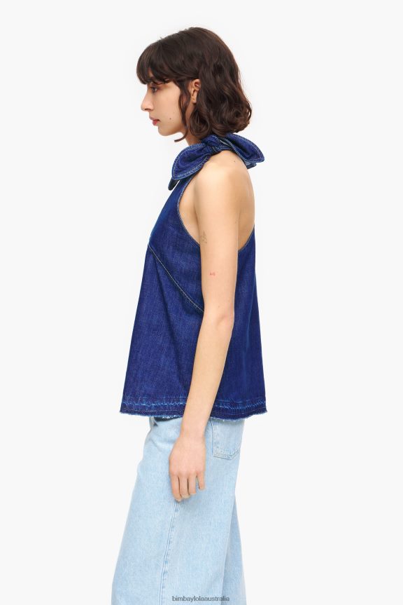 Clothing 4062VZ512 Blue Bimba Y Lola Dark Denim Top