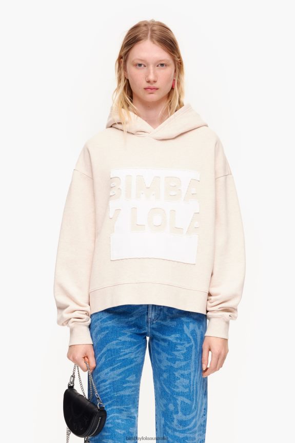 Clothing 4062VZ492 Ivory Bimba Y Lola Cotton Sweatshirt