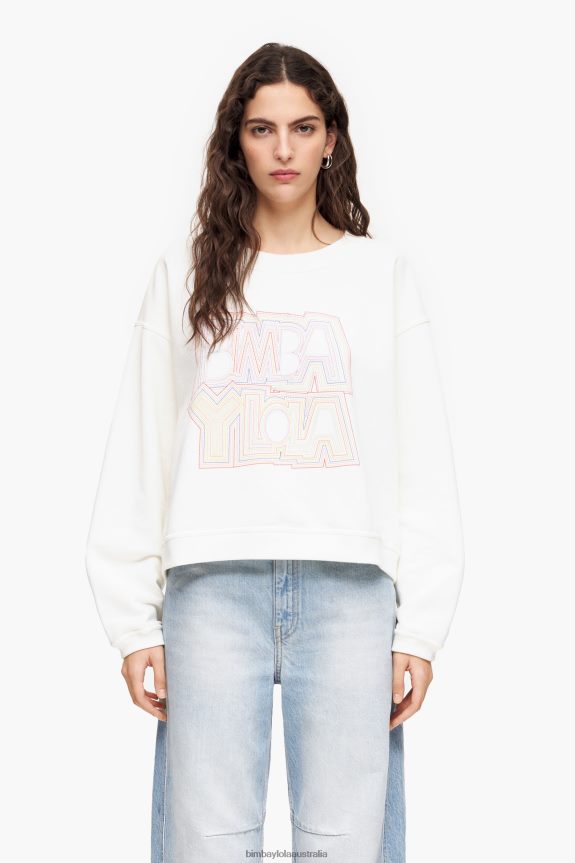 Clothing 4062VZ499 White Bimba Y Lola Logo Sweatshirt