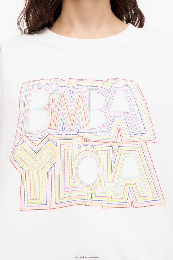 Clothing 4062VZ499 White Bimba Y Lola Logo Sweatshirt