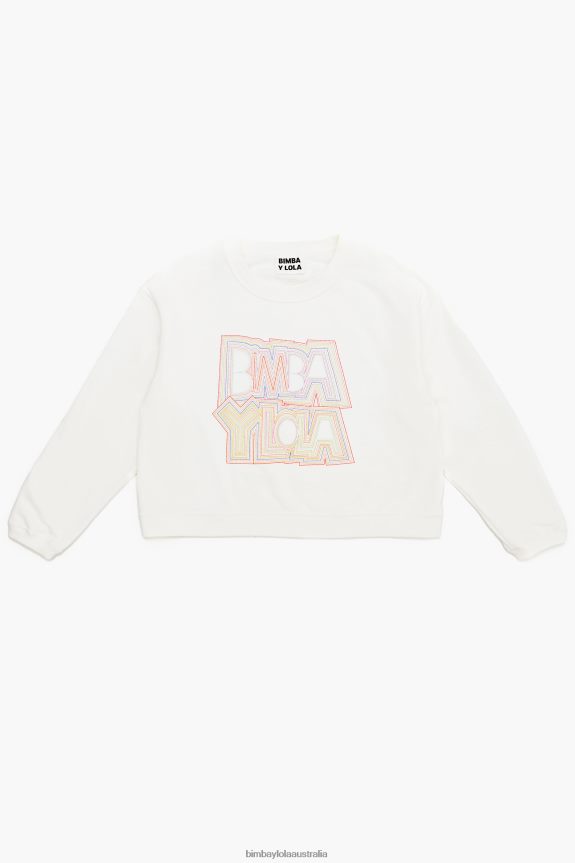 Clothing 4062VZ499 White Bimba Y Lola Logo Sweatshirt