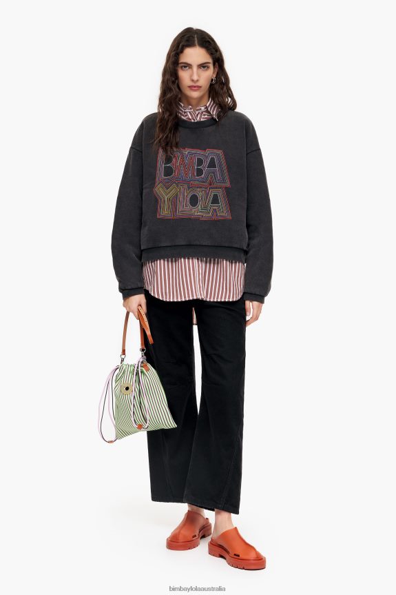 Clothing 4062VZ500 Black Bimba Y Lola Boxy Sweatshirt