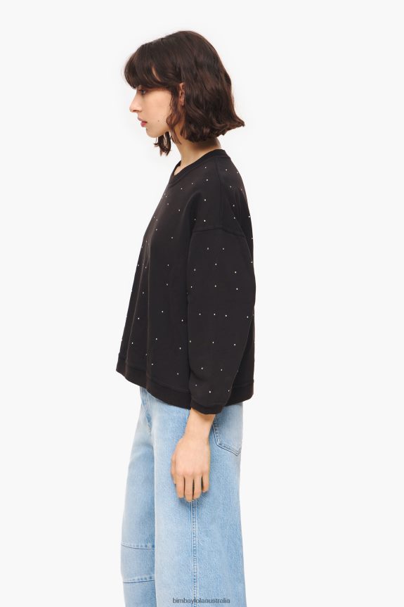 Clothing 4062VZ502 Black Bimba Y Lola Sparkly Sweatshirt