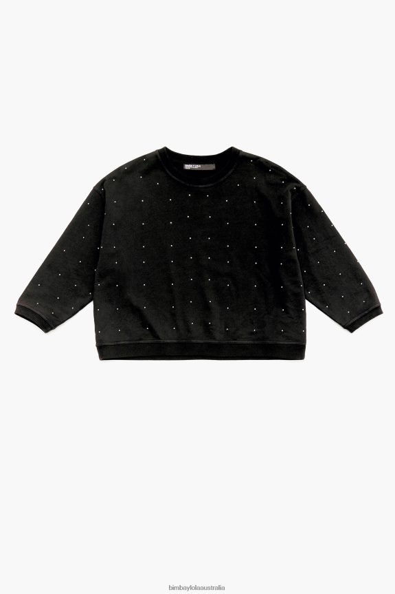 Clothing 4062VZ502 Black Bimba Y Lola Sparkly Sweatshirt