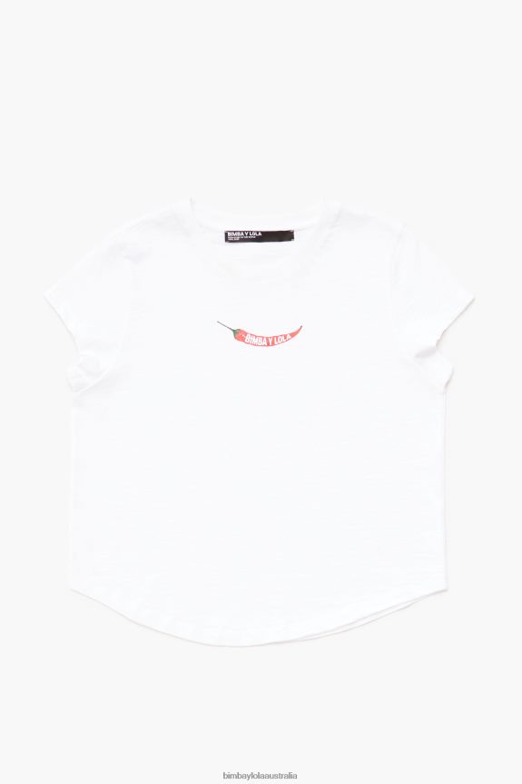 Clothing 4062VZ246 White Bimba Y Lola Guindilla T-Shirt