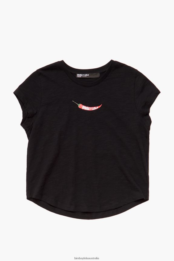 Clothing 4062VZ247 Black Bimba Y Lola Guindilla T-Shirt