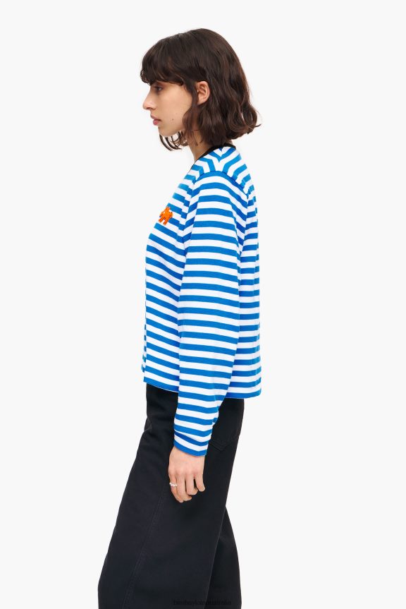 Clothing 4062VZ253 Blue Bimba Y Lola Striped T-Shirt