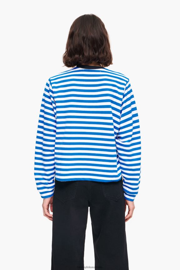 Clothing 4062VZ253 Blue Bimba Y Lola Striped T-Shirt