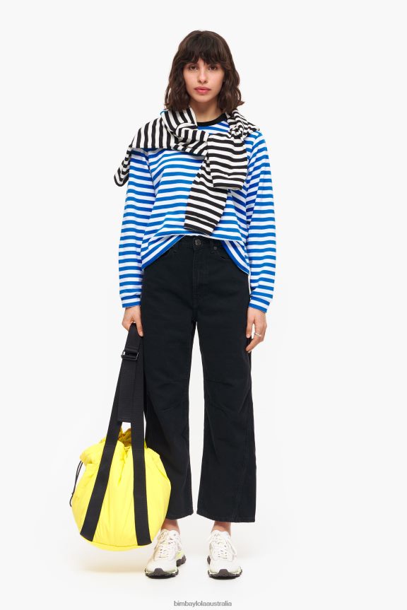 Clothing 4062VZ253 Blue Bimba Y Lola Striped T-Shirt