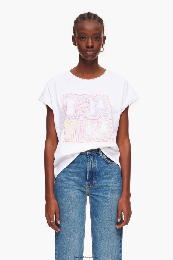 Clothing 4062VZ258 White Bimba Y Lola Logo T-Shirt