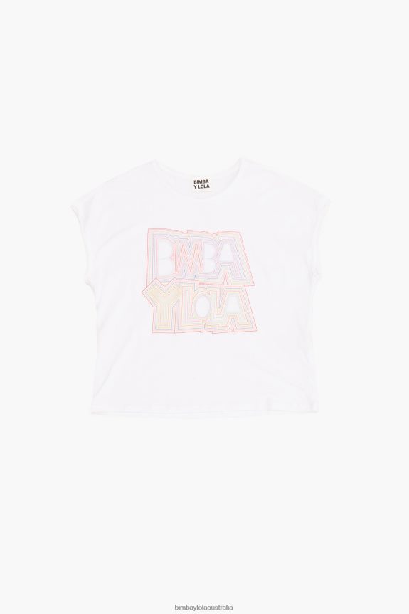 Clothing 4062VZ258 White Bimba Y Lola Logo T-Shirt