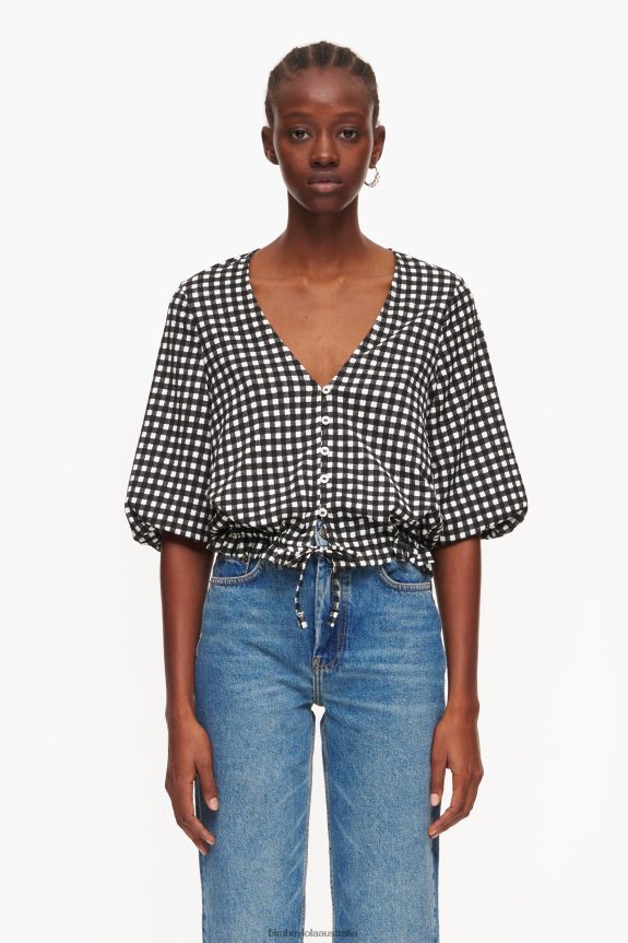 Clothing 4062VZ290 Black Bimba Y Lola Checked T-Shirt