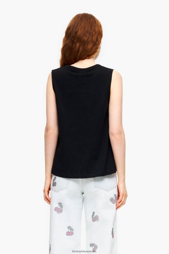 Clothing 4062VZ294 Black Bimba Y Lola Cotton T-Shirt