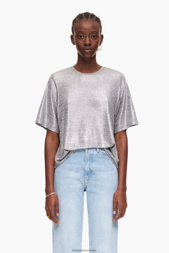 Clothing 4062VZ307 Fluid Gray Bimba Y Lola Foil T-Shirt