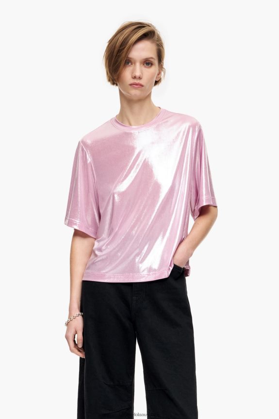 Clothing 4062VZ311 Pink Bimba Y Lola Shiny T-Shirt