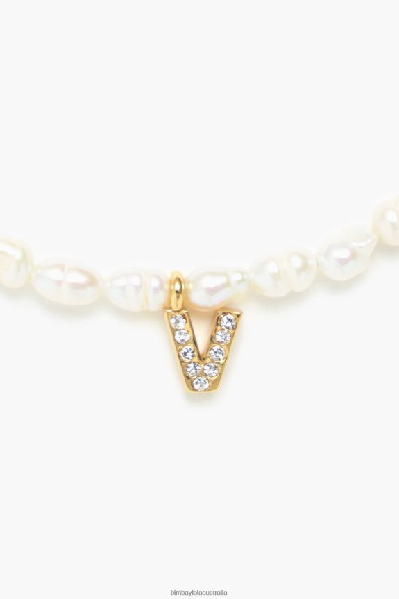 Accessories 4062VZ1202 Pearl Bimba Y Lola Letter Bracelet V