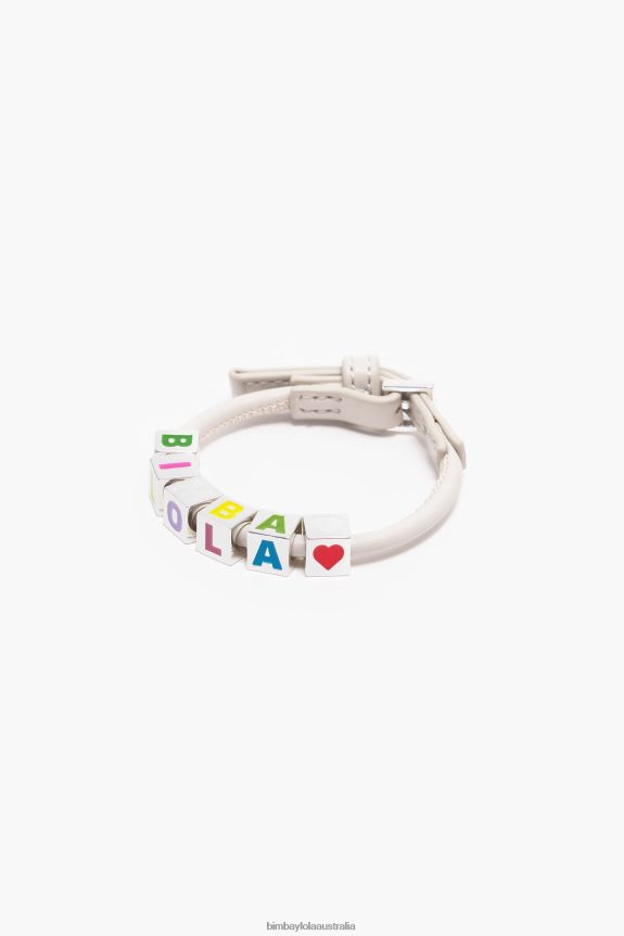 Accessories 4062VZ663 Ivory Bimba Y Lola Leather Bracelet