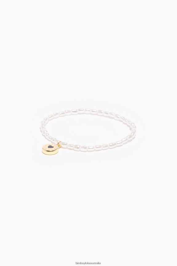 Accessories 4062VZ669 Golden Bimba Y Lola Logo Pearls Bracelet