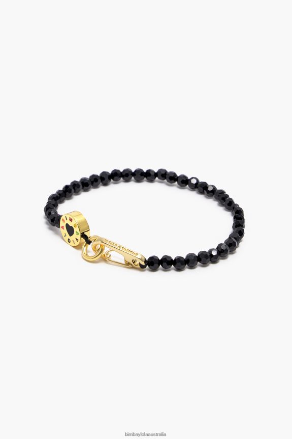 Accessories 4062VZ672 Black Bimba Y Lola Thin Logo Crystals Bracelet