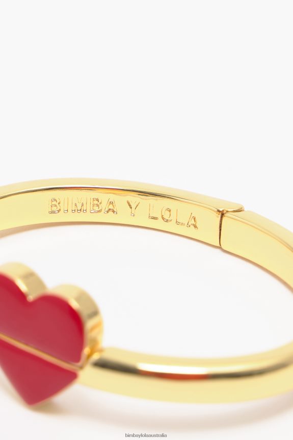 Accessories 4062VZ755 Golden Bimba Y Lola Heart Rigid Bracelet