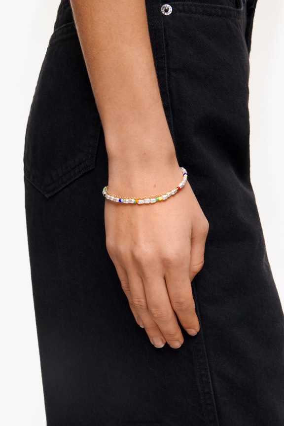 Accessories 4062VZ776 Blue Bimba Y Lola Pearl Double Bracelet