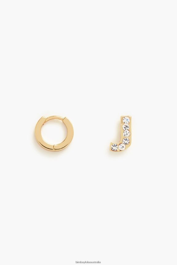 Accessories 4062VZ1158 J Bimba Y Lola Letter Mini Hoop Earrings