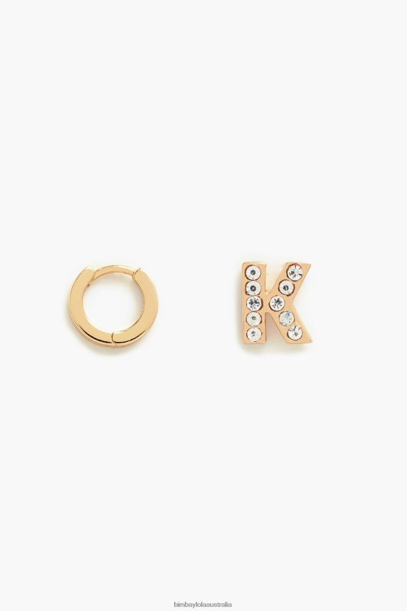 Accessories 4062VZ1159 K Bimba Y Lola Letter Mini Hoop Earrings