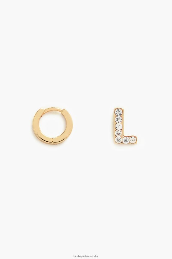 Accessories 4062VZ1160 L Bimba Y Lola Letter Mini Hoop Earrings