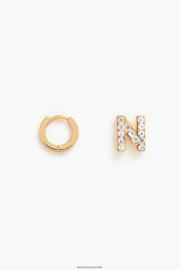 Accessories 4062VZ1162 N Bimba Y Lola Letter Mini Hoop Earrings