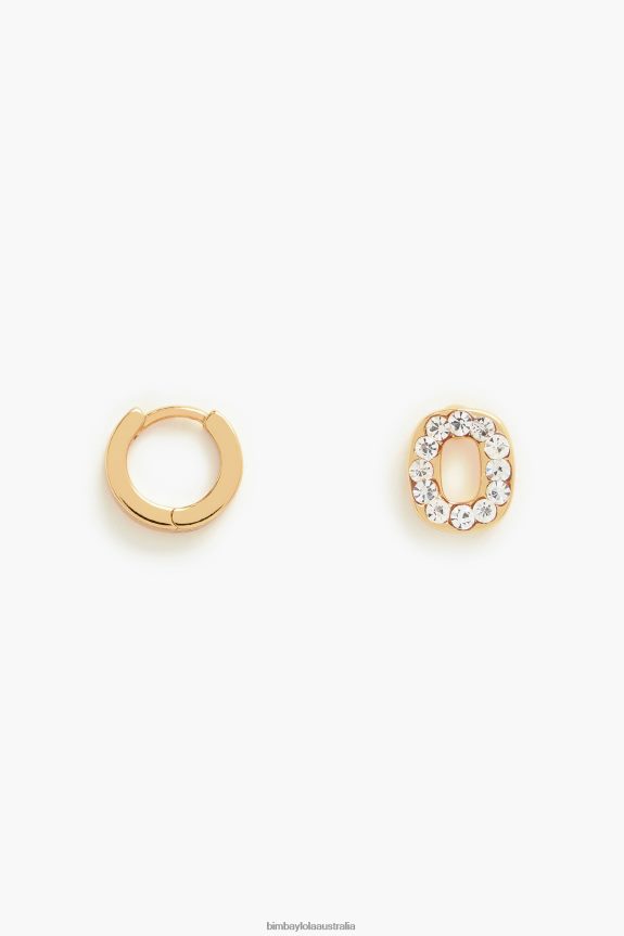 Accessories 4062VZ1163 O Bimba Y Lola Letter Mini Hoop Earrings