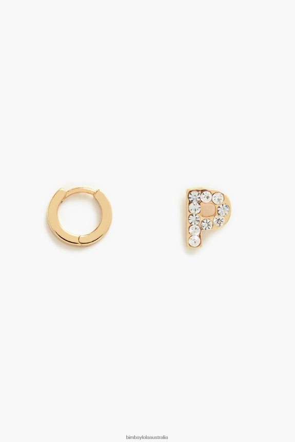 Accessories 4062VZ1164 P Bimba Y Lola Letter Mini Hoop Earrings