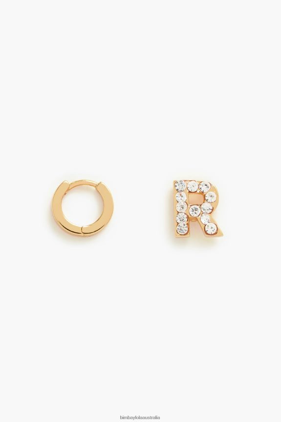 Accessories 4062VZ1166 R Bimba Y Lola Letter Mini Hoop Earrings