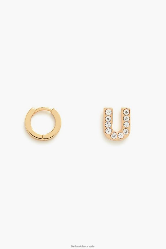 Accessories 4062VZ1169 U Bimba Y Lola Letter Mini Hoop Earrings